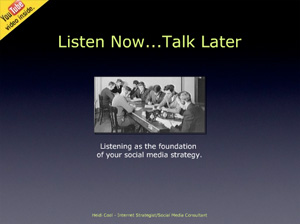 Listen Now, Talk Later Presentation graphic