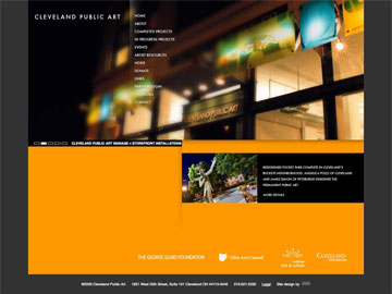 Cleveland Public Art Web site screenshot