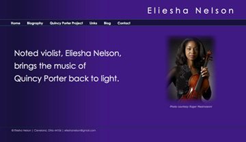 Eliesha Nelson Web site screenshot